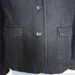Attention NWOT women's black jean jacket with epaulette, size 14 Photo 4