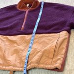 Fabletics  Fleece Large Pullover‎ 1/4 Zip Colorblock Cropped Athletic Top Sweater Photo 5