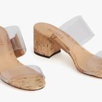 Schutz  Clear Cork Block Heel Victorie Heels Photo 2