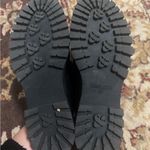 Sam & Libby  Black Leather Loafers with Gold Chain Detail Photo 4