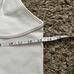 Aerie white ribbed cropped racerback tank size large Photo 3