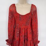 Patrons of Peace Boho Fairy Fall Dress Small Orange Festival Cottage Peasant Photo 1