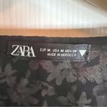 ZARA Basic Fully Lined All Over Floral Shirred A-Line Dress Size Medium Photo 8