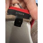 J.Crew Sweater Women Sz M elbow patch wool blend camel brown red Preppy Photo 2