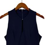 Elie Tahari Sleeveless Sheath Dress Key Hole Front Lined Back Zip Up 6 Navy Blue Photo 1