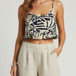 Patrons of Peace  Boho Tiered Cami‎ Top Abstract Print Sleeveless Tank Medium Photo 0