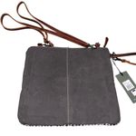 NEW Myra Bag Mix N Match Canvas & Leather Small Crossbody Clutch Purse Bag White Photo 3