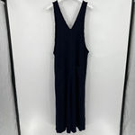 Kleën Linen Viscose Blend‎ Wide Leg Jumpsuit Dark Navy Blue Women’s Size Medium Photo 4