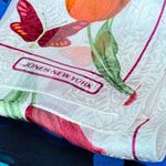 Jones New York Halston & Silk Scarf Bundle Blue Ombre Floral & Tulip Butterfly Photo 8