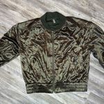 Free People Movement Womens Olive Green Bomber Knit Collared Jacket Size Medium Photo 0