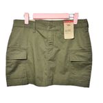 Levi's NWT Women's Army Green 94 Cargo Mini Skirt Utility Pockets Cotton 28 Photo 4