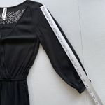 Bethany Mota Romper Shorts Womens Size XS Gauze Black Embroidered Faux Wrap Boho Photo 8