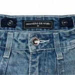 Maniere De Voir Manière De Voir Light Wash Cargo Jeans Size 10 High Rise 100% Cotton Photo 7