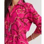 Lauren Ralph Lauren Equestrian Bridle Print 100% Silk Dress Size 12 Photo 3