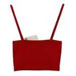 Bar III Small Cropped Tank Top Spaghetti Straps Stretch Ribbed Square Neck Rust Photo 1