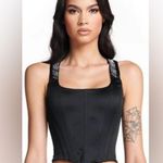 I am gia  Black Siobhan Satin Corset Photo 2