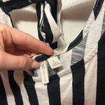 Cato  Black and White Striped Tank Top size large lightweight. Ties in the back. Photo 3