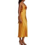 TOVE Sofia twisted beautiful gold 100% silk midi dress NEW Photo 4