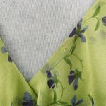 Vintage 90s Y2k Silk Floral Ruffled Maxi Dress Faux Wrap Lime Green Purple 16 Photo 3