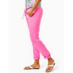 Lilly Pulitzer  31" Taron Mid-Rise  Linen Pants Womens Size S Pink Isle Photo 2