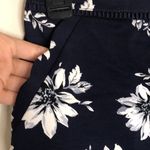 Skies Are Blue  Scalloped Hem & pockets Navy Floral Skirt size small Photo 2