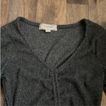 No Comment  Grey long sleeve sweater dress with drawstring Photo 1