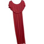 Pink Blush Off Shoulder Ruffle Maxi Dress Women's S/MSmocked Waist Flowy Photo 6