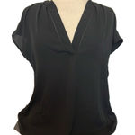 Banana Republic  Black Short Sleeve V Neck Shirt Size Small Photo 0