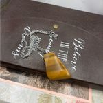 Handmade Tiger’s Eye Pendant Necklace – Oregon Coast Tumbled Crystal 18” Photo 4