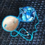 OOAK Coconut shell purse with dolphin hand painted. Blue Photo 7