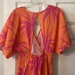 Anthropologie Anthropology Maxi Wrap Dress Vibrant Orange and Pink Dress length 55” bust 32” Photo 7