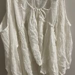 Free People FP One Cold Shoulder White Cut Out Blouse Photo 3