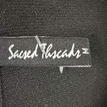 Sacred Threads  Tunic Top M Black Orange Patchwork Festival Art To Wear Lagenlook Photo 11