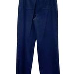 St. John  Sport Pants Size 4 Navy Blue Straight Leg Stretch Trousers Logo Button Photo 2