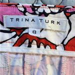 Trina Turk ♨️ Moss 2 Ankle Pants – Vibrant Red Multicolor Size 8 Photo 8
