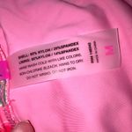 Betsey Johnson Womens One Piece Swimsuit Scuba Knit Half Zip Long Sleeve Pink M Photo 7