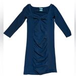 Free People Intimately Sexy Black BodyCon Ruched Swiss Dot Sheath Dress Sz M / L Photo 7