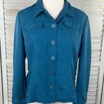 Petite Sophisticate Jacket Lightweight Teal-Medium Photo 0