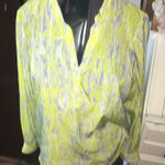 Lovers + Friends  split neck long sleeve blouse Photo 0