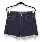 American Eagle New  High Rise Shortie Dark Wash Sz 8 Photo 0