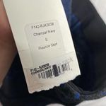 Veronica Beard Barouqe Scroll Print Flounce Mini Skirt Charcoal Navy Blue Small Photo 6