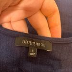 Lafayette 148  linen scoopneck tank top navy blue sz S small Photo 4