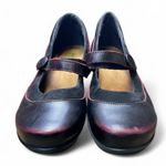 NAOT Luma Red Black Leather Mary Janes Chunky Heel Pump Shoes EU 39 US 8 Goth Photo 2