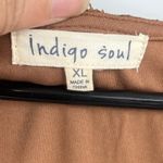 Indigo Soul Lace Hanky Hem Top XL Caramel Festival Boho Earthy Romantic Tunic Brown Photo 7