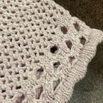 AQUA  Women's Lilac and White Crochet Crop Top Photo 3