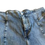 We The Free Free People  Curvy Wide Flare Leg Jeans Raw Hem High Waisted Size 33S Photo 2