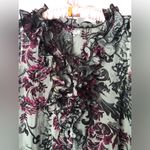 Jaipur boho paisley Floral Ruffle sleeveless button down shirt mini dress sz M Size M Photo 4