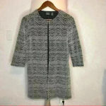 Chico's  Travelers Evening Exquisite Metallic Spark Long Fly-Away‎ Jacket … Photo 1