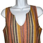 Anthropologie  DREW Linen Blend  Striped Cinched Waist Sun Dress EUC‎ S Photo 2