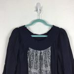 Tularosa Revolve Jacqueline Navy Embroidered Off Shoulder Tunic Mini Dress XS Photo 4